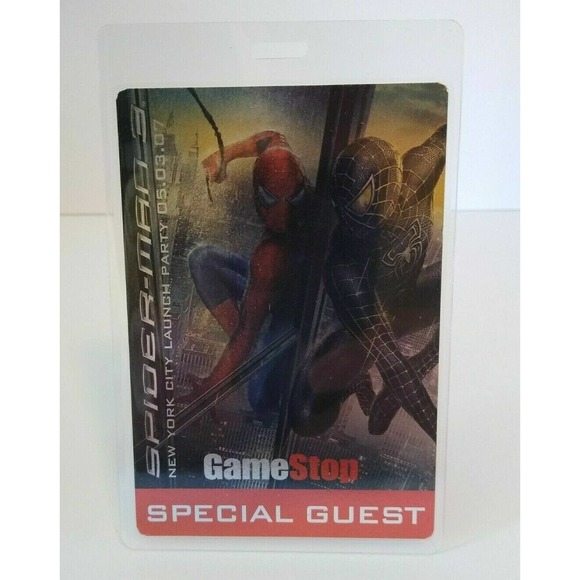 Spider-Man 3 New York City Launch Party Special Guest Pass Video Game Black Red - Picture 3 of 8